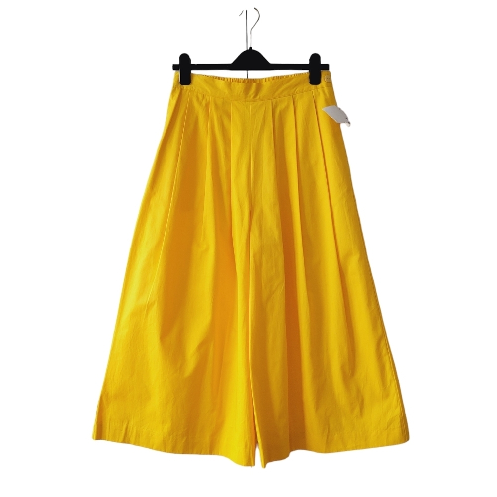 Vintage The Eagle's Eye Yellow Wide Leg Cropped Pants